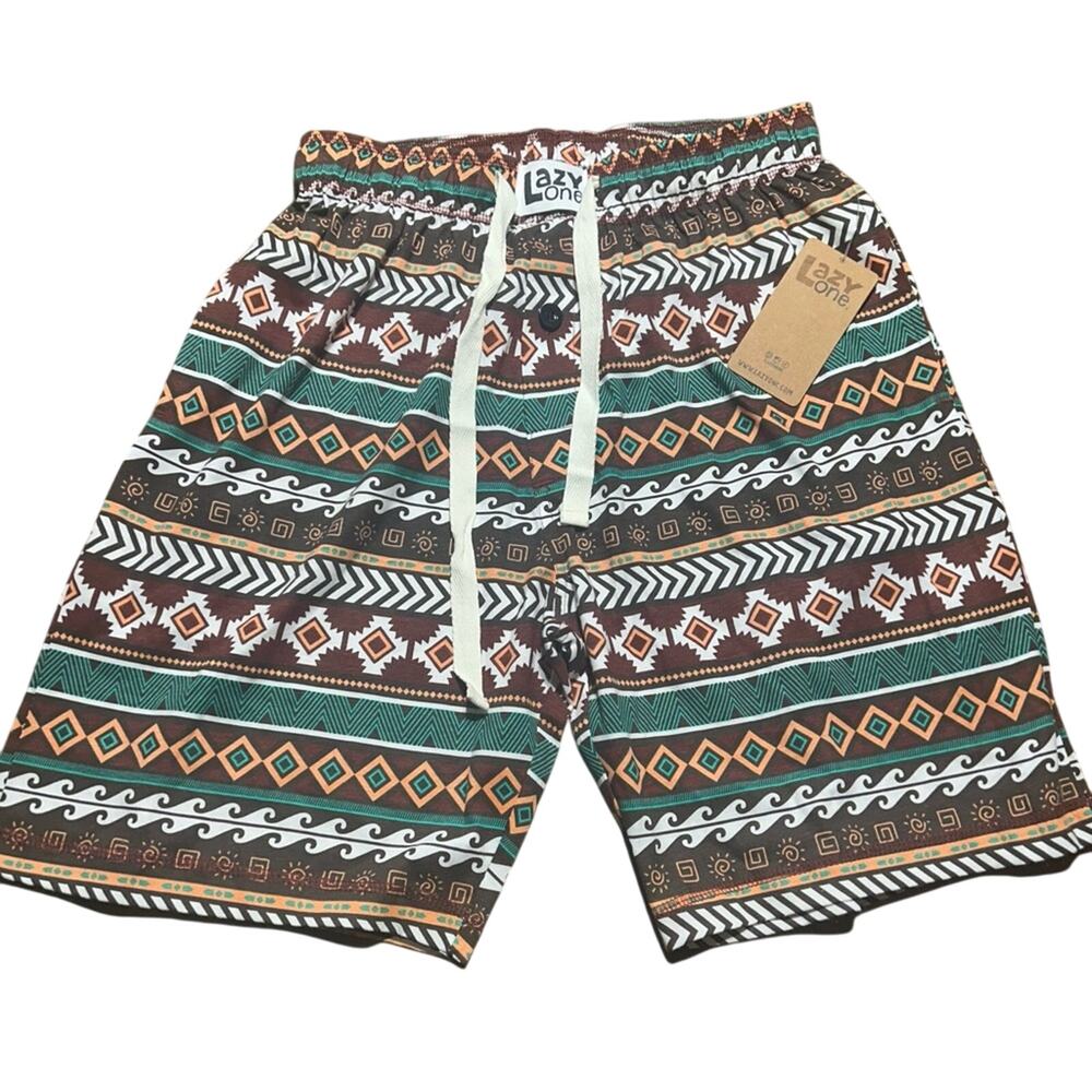 NWT Lazy One Tribal pattern Men's  Pajama Shorts size xs